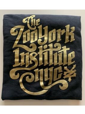 Zoo York Institute NYC Black With Gold Lettering Vintage Tee